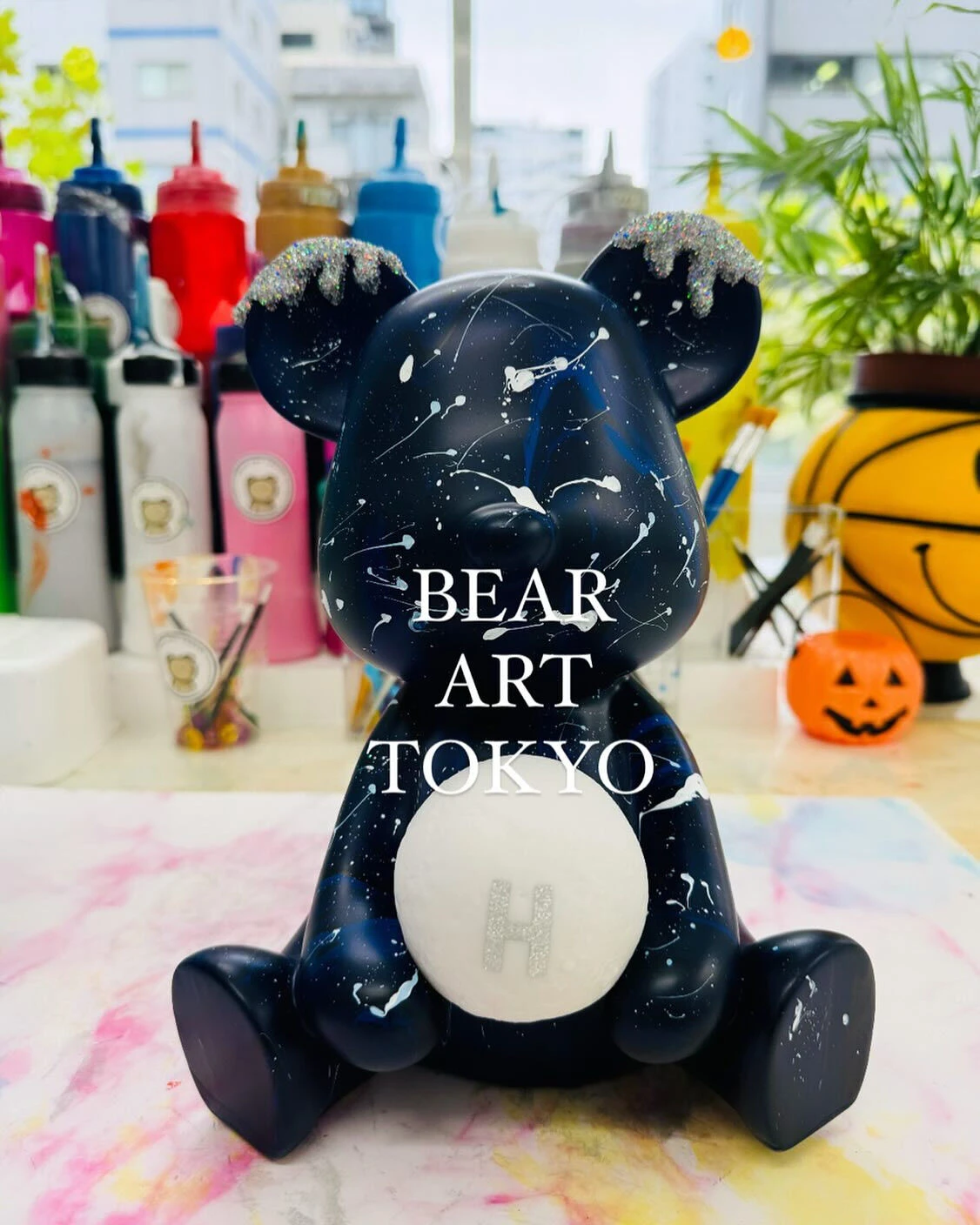 4体セットで！くまさんとネズミさんモチーフ 流体アート